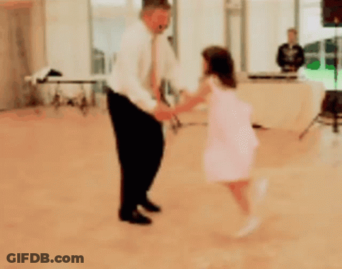 Man And Little Girl Dancing In Room GIF