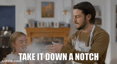 Man And Little Girl Playing With Flour Take It Down A Notch GIF