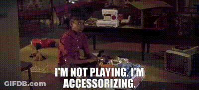 Man And Little Girl Sitting In Living Room Saying Yeah Why Don't You Go Accessorize GIF