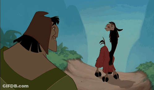 Man And Llama Standing Together GIF