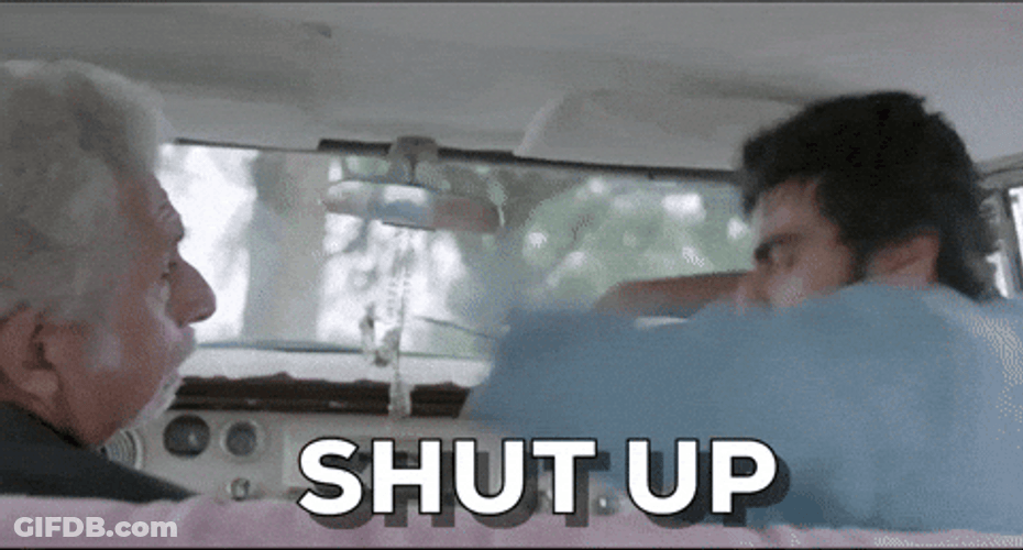 Man And Old Man Angry Shut Up Baby I Know It GIF