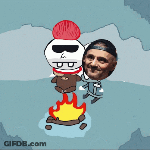 Man And Sock Monkey With Paint Me Like One Of Your Vee Friends GIF
