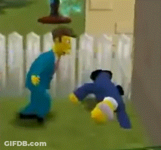 Man And Stuffed Animal Standing By Fence GIF