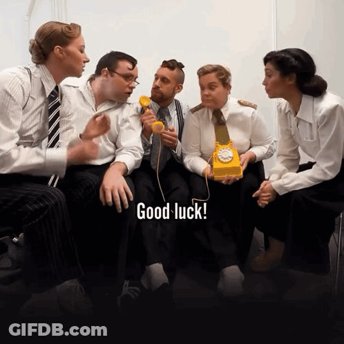 Man And Two Women At Table Saying They Want To Laugh GIF