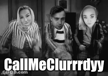Man And Two Women Black And White Call Me Clurrrdyy GIF