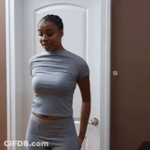 Man And Two Women Sitting On Bed Saying Aw Come On That's What Gifts Are For GIF