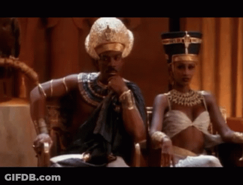 Man And Woman As Ancient Egyptian Kings GIF