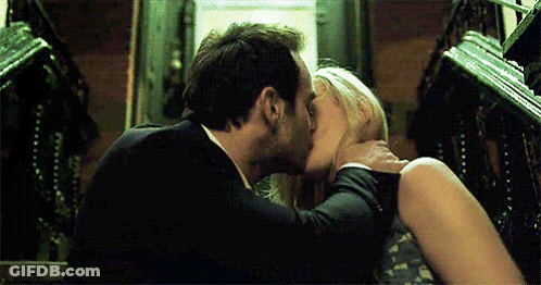 Man And Woman At Cal Office GIF
