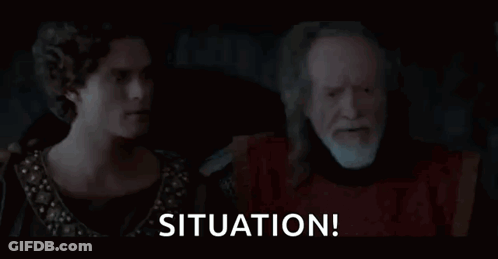 Man And Woman At Castle Window GIF
