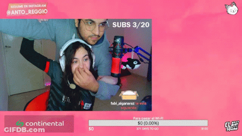 Man And Woman At Microphone With Continental GIF