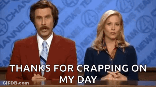 Man And Woman At News Desk GIF