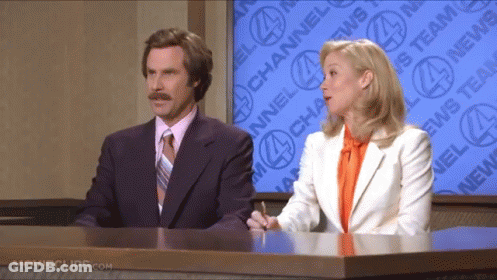 Man And Woman At News Desk Saying Channel 4 GIF