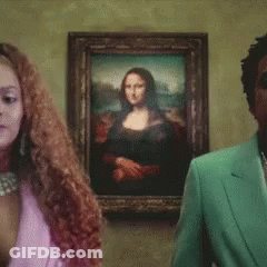 Man And Woman Before Woman Painting GIF