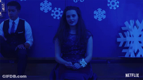 Man And Woman Blue Snowflake Wall Netflix Logo GIF