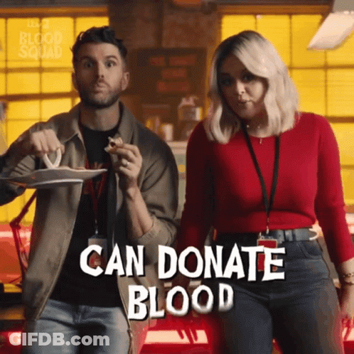 Man And Woman Can Donate Blood GIF