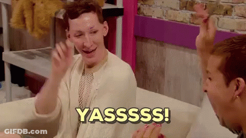 Man And Woman Celebrating Yassss GIF