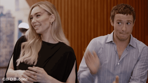 Man And Woman Clapping Hands Together GIF