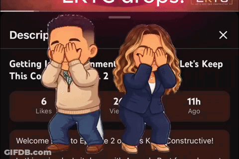 Man And Woman Covering Faces With Hands GIF