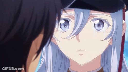 Man And Woman Crying Looking At Each Other GIF