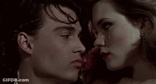 Man And Woman Crying With Tears GIF