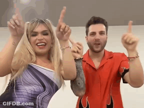 Man And Woman Dancing And Smiling GIF