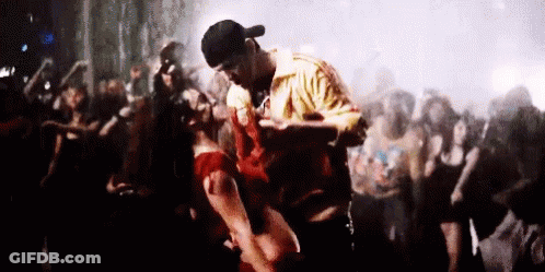 Man And Woman Dancing At Concert GIF