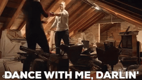 Man And Woman Dancing Attic Dance With Me Darlin GIF