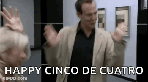 Man And Woman Dancing Happy Cinco De Cuatro GIF