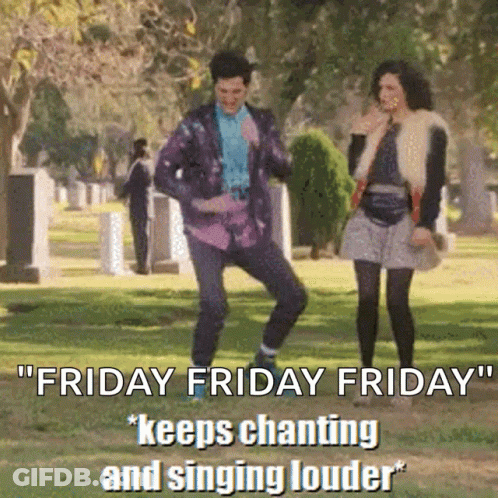 Man And Woman Dancing In Cemetery Friday Friday Friday GIF