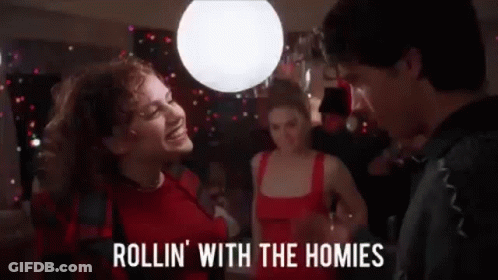 Man And Woman Dancing In Club GIF