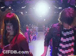 Man And Woman Dancing In Crowd GIF