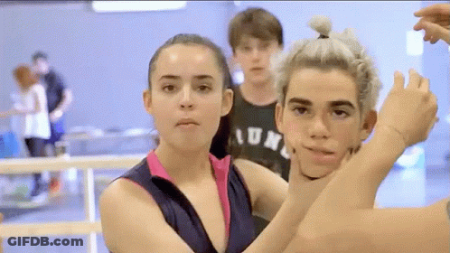 Man And Woman Dancing In Dance Studio GIF