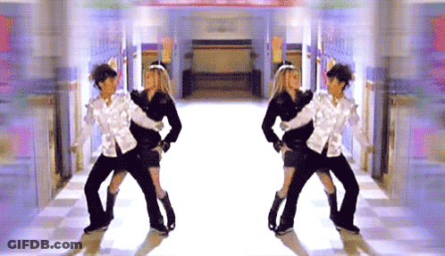 Man And Woman Dancing In Hallway I Love You GIF