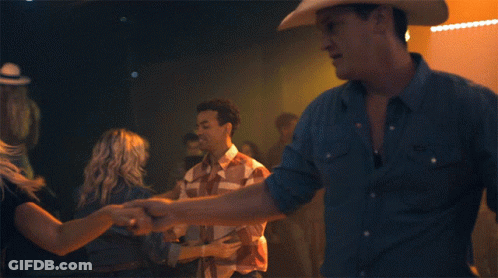 Man And Woman Dancing In Kitchen GIF