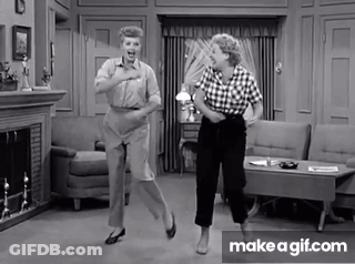 Man And Woman Dancing In Living Room GIF