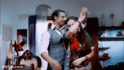 Man And Woman Dancing In Living Room @Sm_w GIF