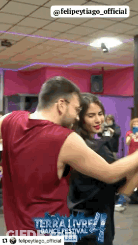 Man And Woman Dancing In Studio Terra Livre GIF