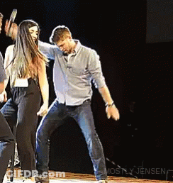 Man And Woman Dancing Mostly Jensen GIF