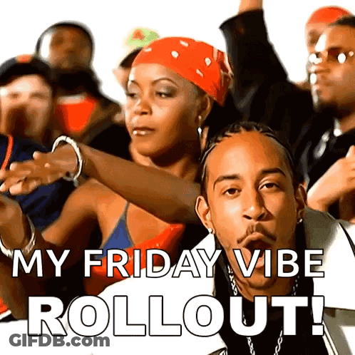 Man And Woman Dancing My Friday Vibe Rollout GIF