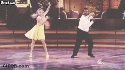 Man And Woman Dancing On Dancing With The Stars GIF