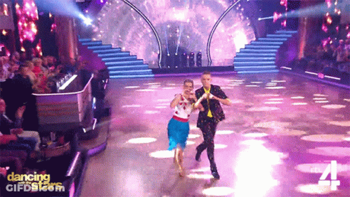 Man And Woman Dancing On Dancing With The Stars GIF