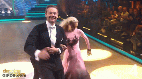 Man And Woman Dancing On Dancing With The Stars GIF