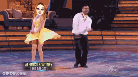 Man And Woman Dancing On Dancing With The Stars GIF