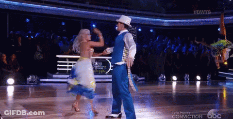 Man And Woman Dancing On Dancing With The Stars GIF
