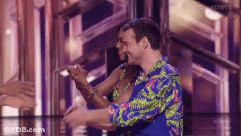 Man And Woman Dancing On Stage DWTS GIF