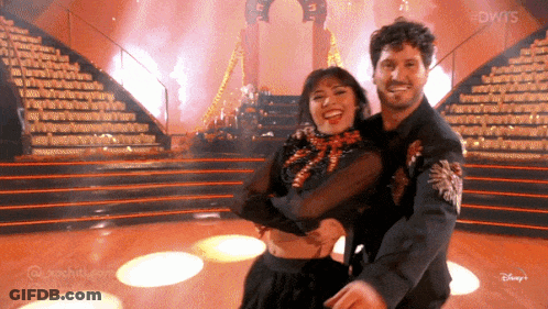 Man And Woman Dancing On Stage #DWTS GIF