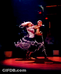 Man And Woman Dancing On Stage GIF