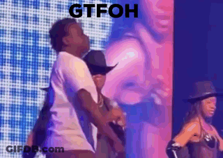 Man And Woman Dancing On Stage With Mic GIF