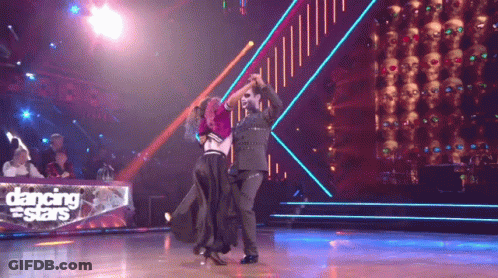 Man And Woman Dancing On Stars GIF