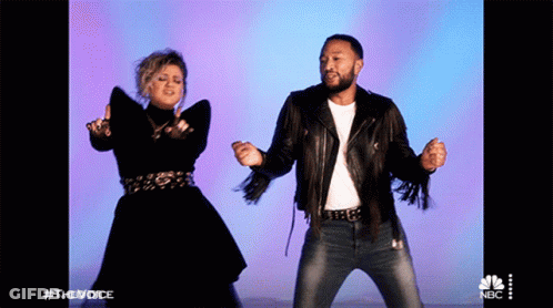Man And Woman Dancing On The Voice GIF